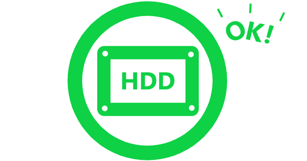 HDDが復旧可能であることを表したイラスト