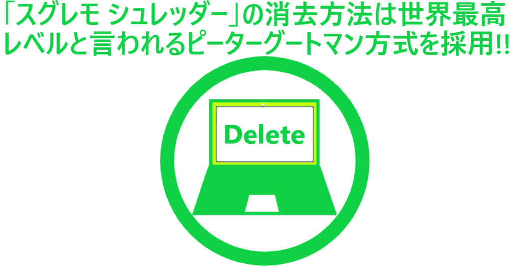 イラスト…「スグレモ シュレッダー」はピーターグートマン方式の消去を採用