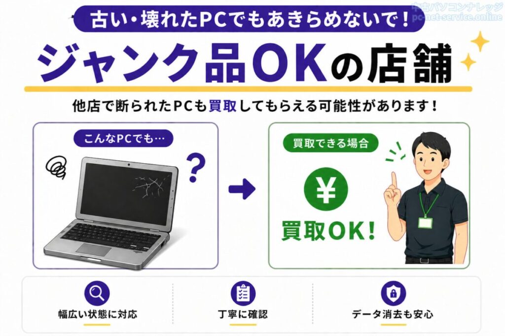 ジャンク品OKの店舗